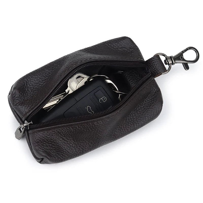 Cowhide Leather Key Wallet Key Chain Holder Men