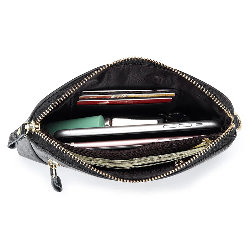 Bee Print Zipper Clutch Wallet for Women