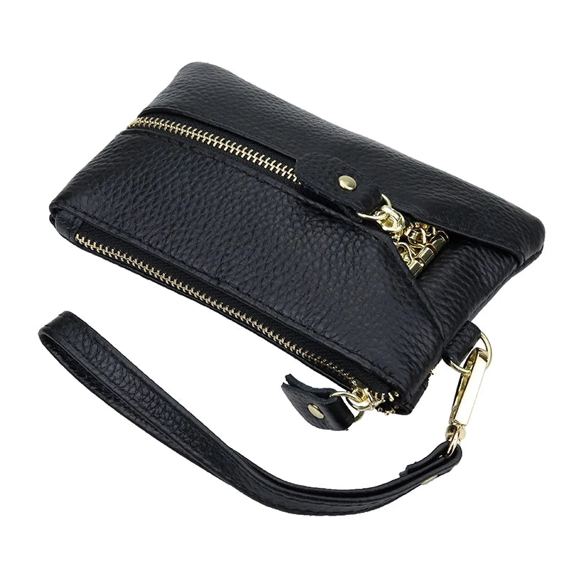 Leather Key Wallet Men & Women Car Key Bag Women Housekeepers Key Holder