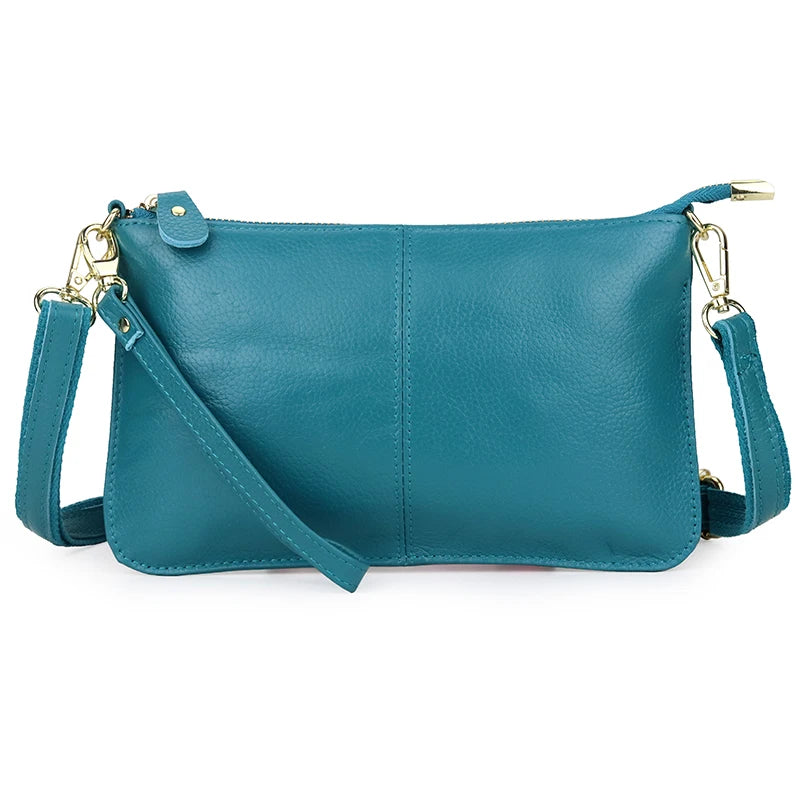 Leather Women's Messenger Bag Cowhide Handbag Large Capacity Shoulder Bags