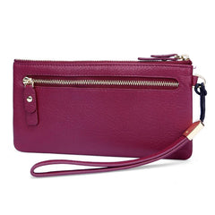 Long Style Women Zipper Purse Leather Clutch Wallet
