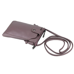 Cowhide Leather Women Messenger Bag Ladies Small Mobile Phone Bag
