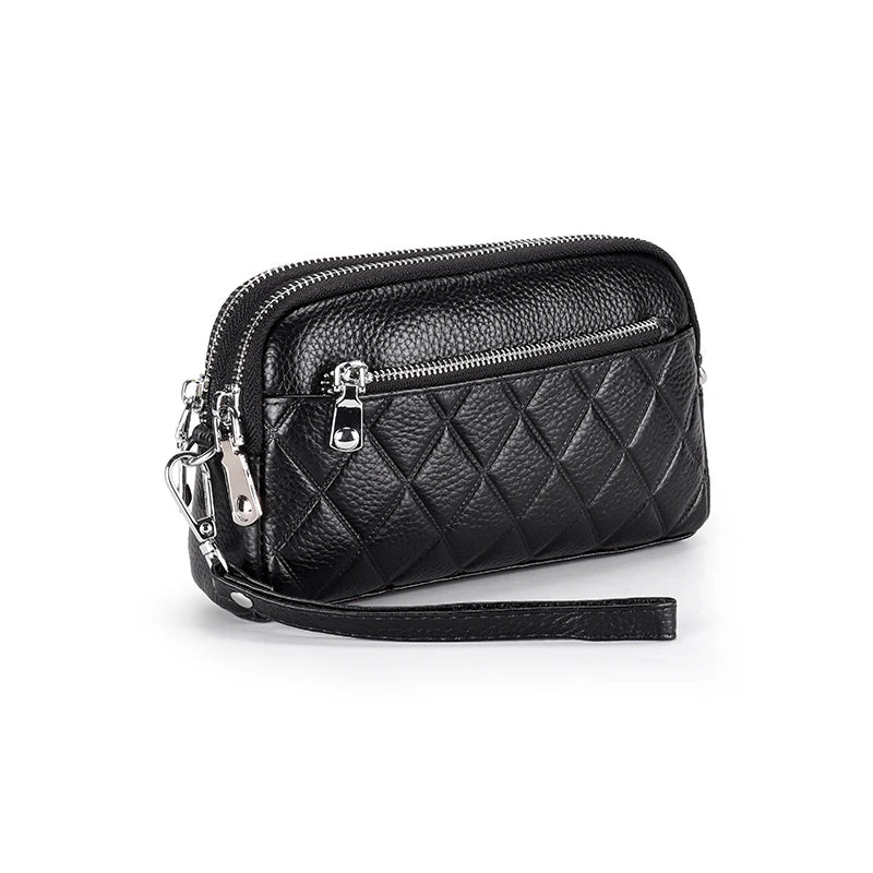 Small Geometric Flap Bag Cow Leather Women Messenger Cross-body Bag