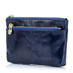 Oil Waxing Leather Coin Purse Key Wallet