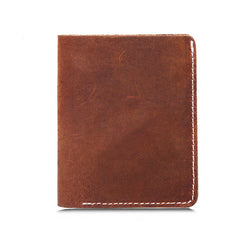 Vintage Men Wallet Cowhide Crazy Horse Leather Carteira Masculina