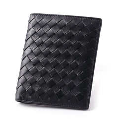 Sheep Skin Leather Knitting Style Men Wallets Long Purses
