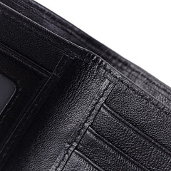 Sheep Skin Leather Knitting Style Men Wallets Long Purses