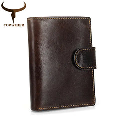 Short Men Wallet Cow Leather Male Purse Top Cowhide Purse