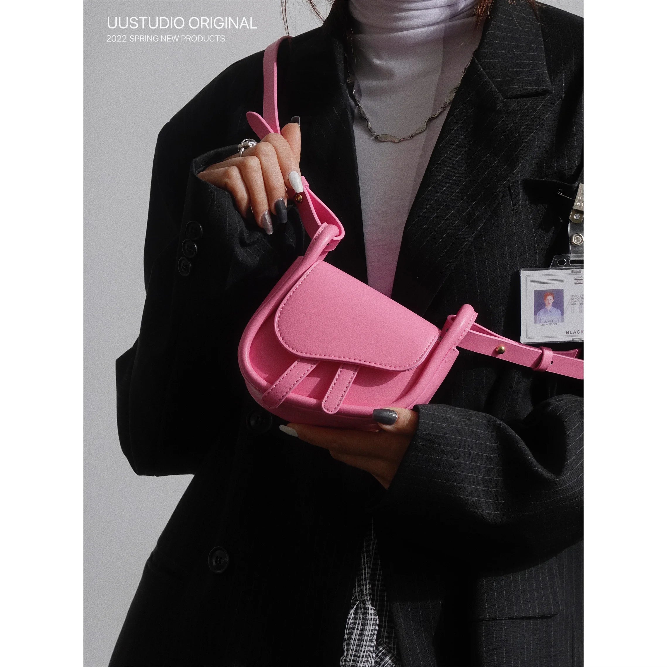 COY UUSTUDIO Dark Y2K Lipstick Headphones Mini Saddle Crossbody Bag