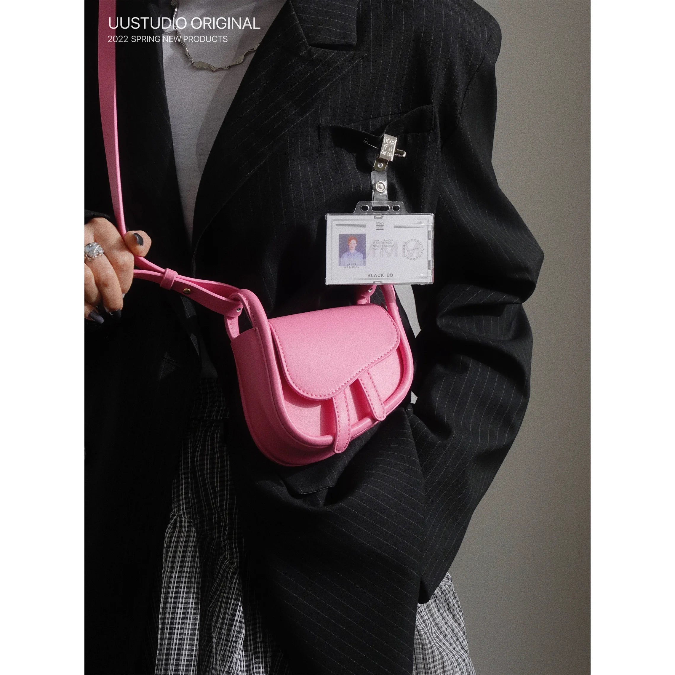 COY UUSTUDIO Dark Y2K Lipstick Headphones Mini Saddle Crossbody Bag