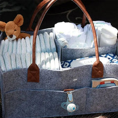 CPDD Baby Diaper Organizer Foldable Felt Storage Bag Portable Multi-function