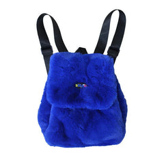 CTRLLOCK Preppy Style Candy Fur Backpack Student Schoolbag
