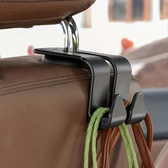 2pcs Car Seat Back Double Hook Storage Car Hook