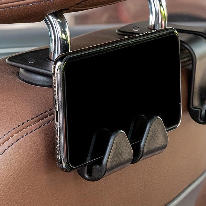 2pcs Car Seat Back Double Hook Storage Car Hook