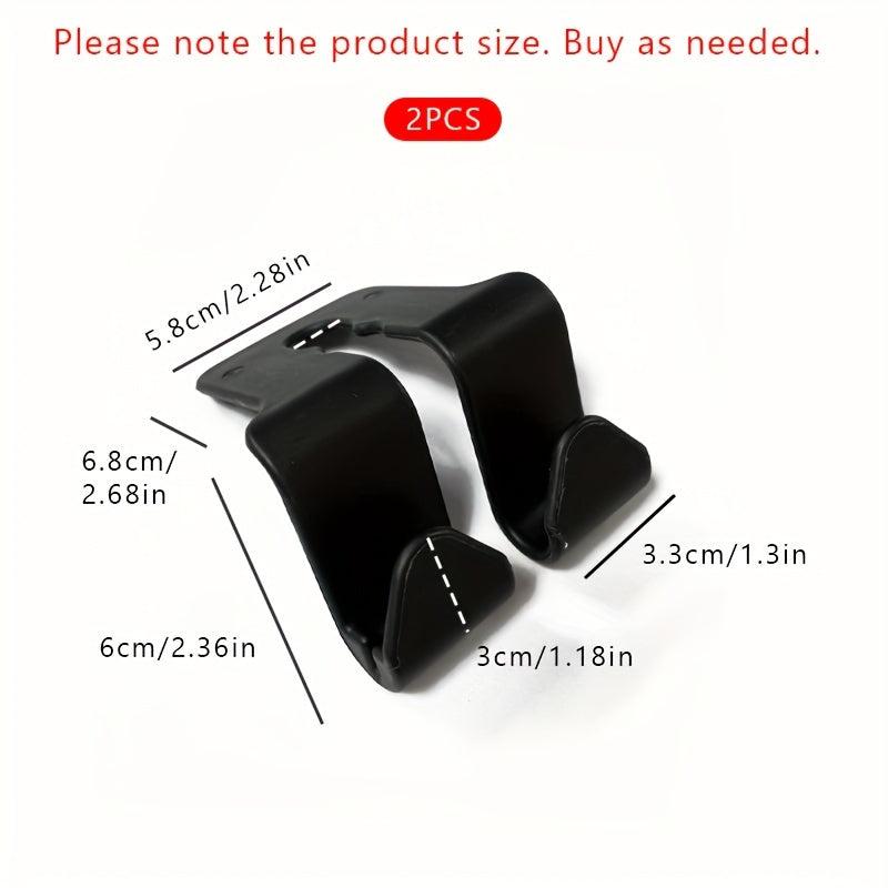 2pcs Car Seat Back Double Hook Storage Car Hook