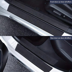 Carbon Fiber Car Door Sill Protector Scuff Plate Scratch Pad for 99 Car Models