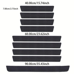 Carbon Fiber Car Door Sill Protector Scuff Plate Scratch Pad for 99 Car Models
