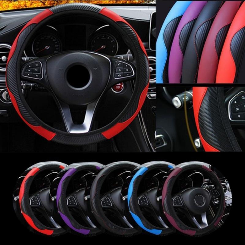 15 Inch Anti Slip Car Steering Wheel Cover Car Decor Accessaries
