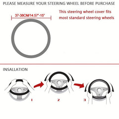 15 Inch Anti Slip Car Steering Wheel Cover Car Decor Accessaries