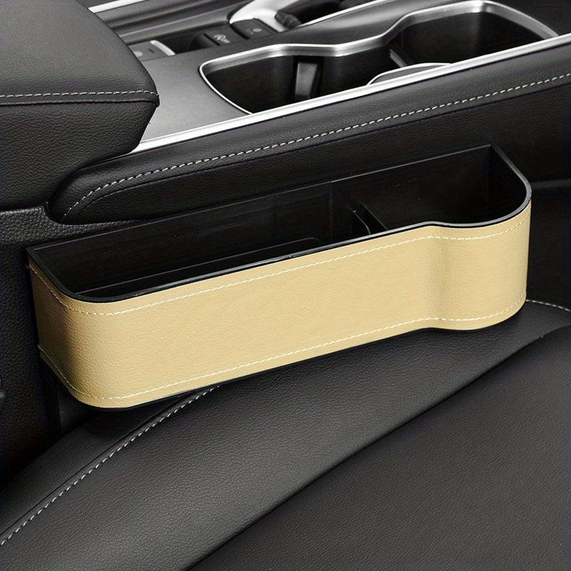 Car Seat Storage Box Card Phone Holder Pocket Car Seat Gap Leather Storage Box