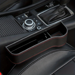 Car Seat Storage Box Card Phone Holder Pocket Car Seat Gap Leather Storage Box