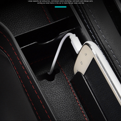 Car Seat Storage Box Card Phone Holder Pocket Car Seat Gap Leather Storage Box