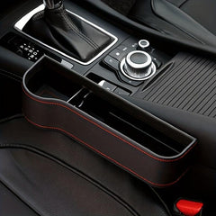 Car Seat Storage Box Card Phone Holder Pocket Car Seat Gap Leather Storage Box