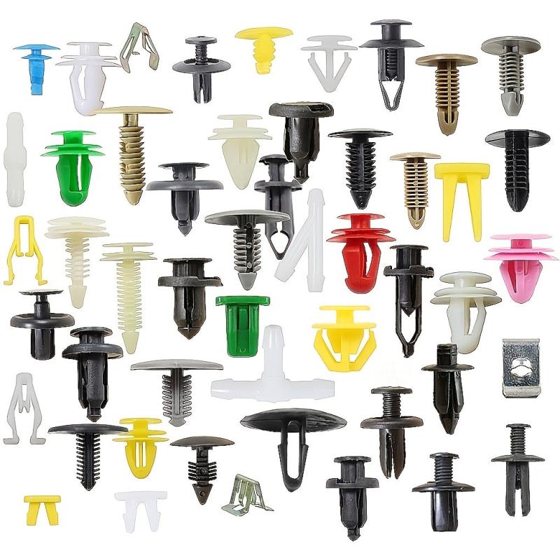 100 Pcs Car Plastic Fastener Nylon Rivets Door Nail Inner Plate
