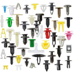 100 Pcs Car Plastic Fastener Nylon Rivets Door Nail Inner Plate