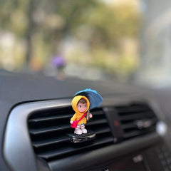 2pcs Cartoon Umbrella Couple Car Ornament Car Decoration