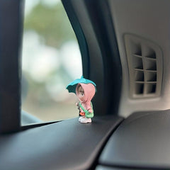 2pcs Cartoon Umbrella Couple Car Ornament Car Decoration