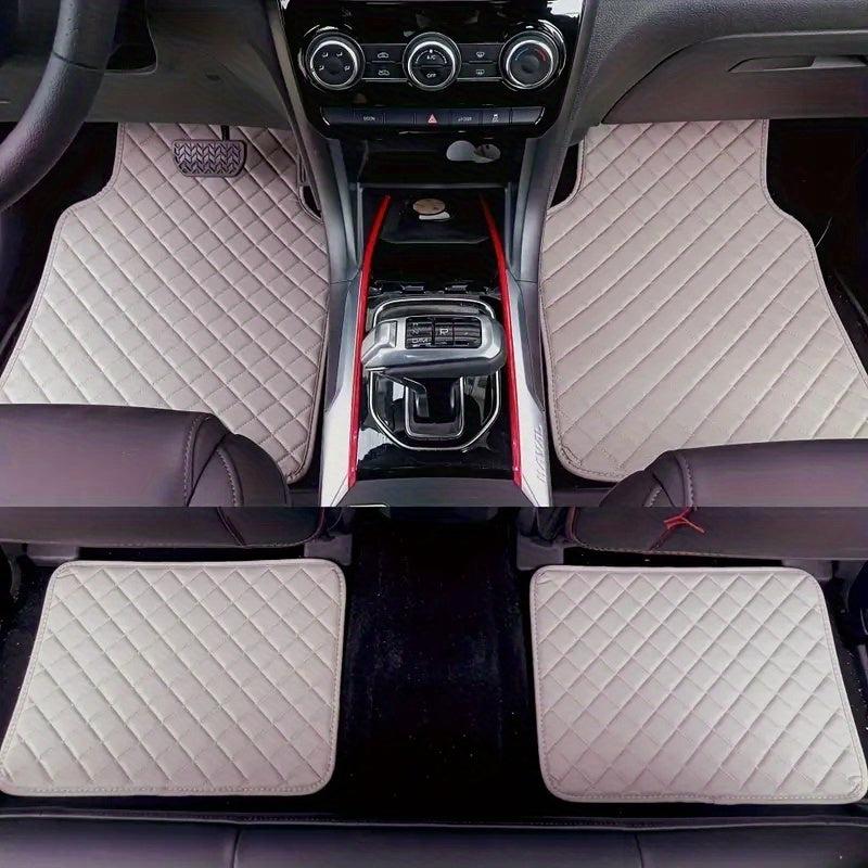 Waterproof Leather Car Mats Set of 4
