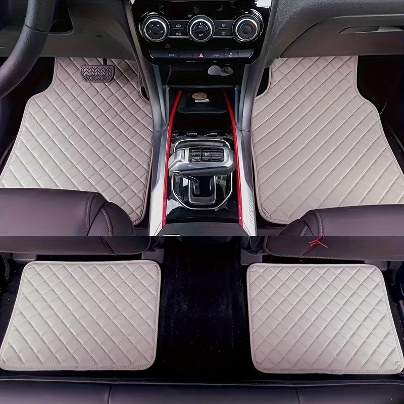 Waterproof Leather Car Mats Set of 4