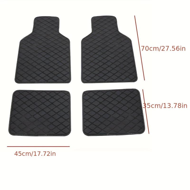 Waterproof Leather Car Mats Set of 4