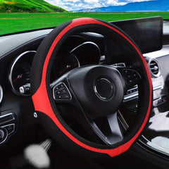 PU Leather 3D Mesh Car Steering Wheel Cover 37 Car Accessories