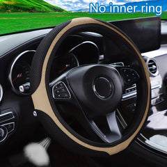 PU Leather 3D Mesh Car Steering Wheel Cover 37 Car Accessories