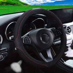 PU Leather 3D Mesh Car Steering Wheel Cover 37 Car Accessories