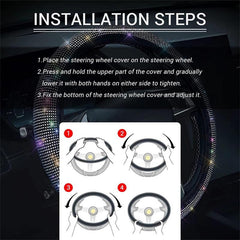 Crystal Artificial Diamond Car Steering Wheel Cover Car Decoration