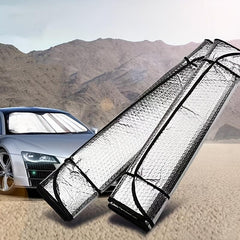 Universal Front Sunshade for Cars with Silver Windshield, Thermal Insulation