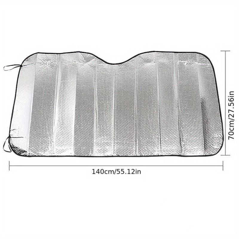 Universal Front Sunshade for Cars with Silver Windshield, Thermal Insulation
