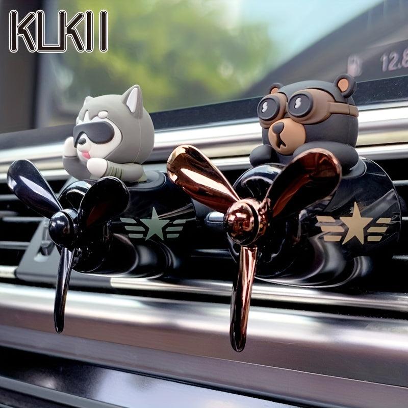 Bear Pilot Car Air Freshener Airplane Vent Perfume Diffuser