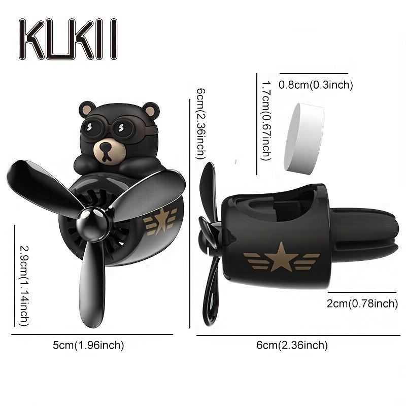 Bear Pilot Car Air Freshener Airplane Vent Perfume Diffuser