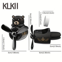 Bear Pilot Car Air Freshener Airplane Vent Perfume Diffuser