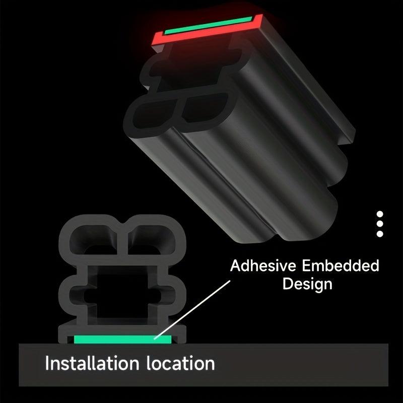 Upgrade Car Weather Protection: Double Layer Rubber Seal Strip