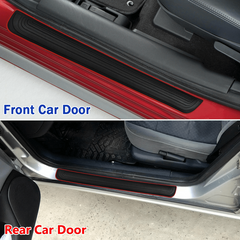 4pcs Rubber Car Door Sill Plate Protectors Anti scratch Exterior Parts