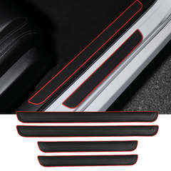 4pcs Rubber Car Door Sill Plate Protectors Anti scratch Exterior Parts