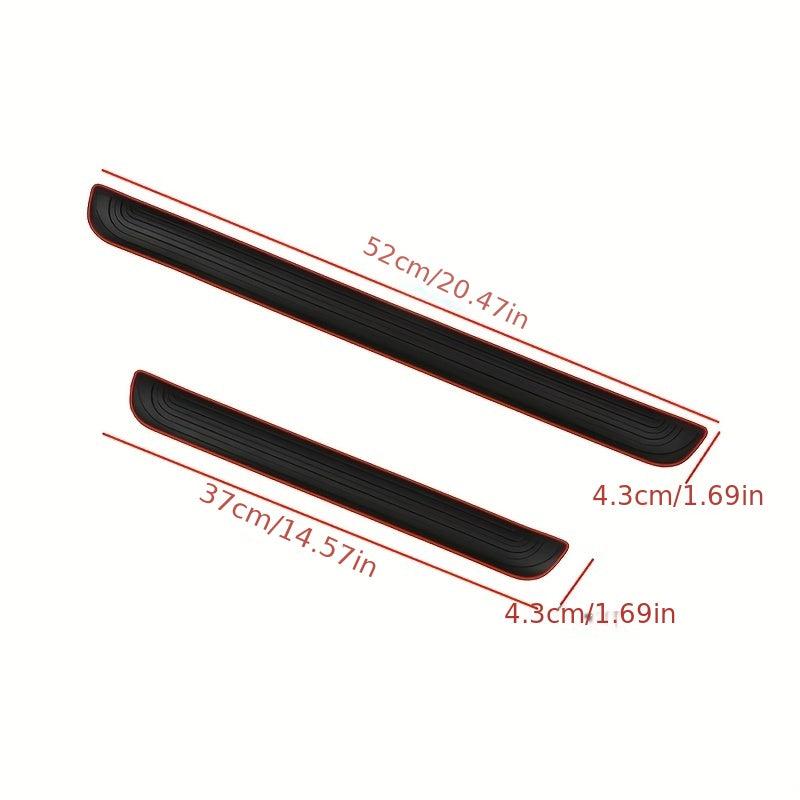 4pcs Rubber Car Door Sill Plate Protectors Anti scratch Exterior Parts
