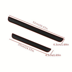 4pcs Rubber Car Door Sill Plate Protectors Anti scratch Exterior Parts