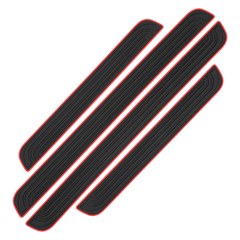 4pcs Rubber Car Door Sill Plate Protectors Anti scratch Exterior Parts