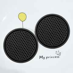 2pcs Car Water Cup Base Non-slip Mat Interior Decoration